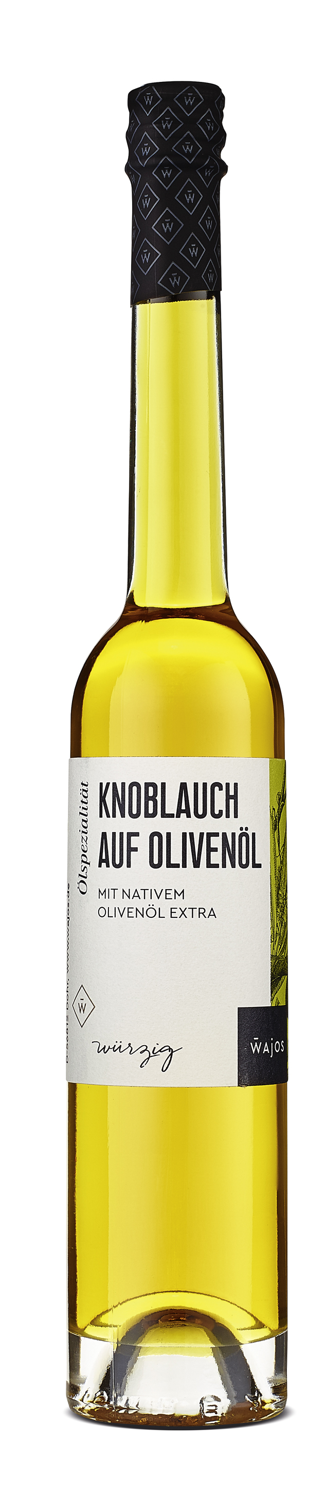 Knoblauch auf Olivenöl mit nativem Olivenöl extra