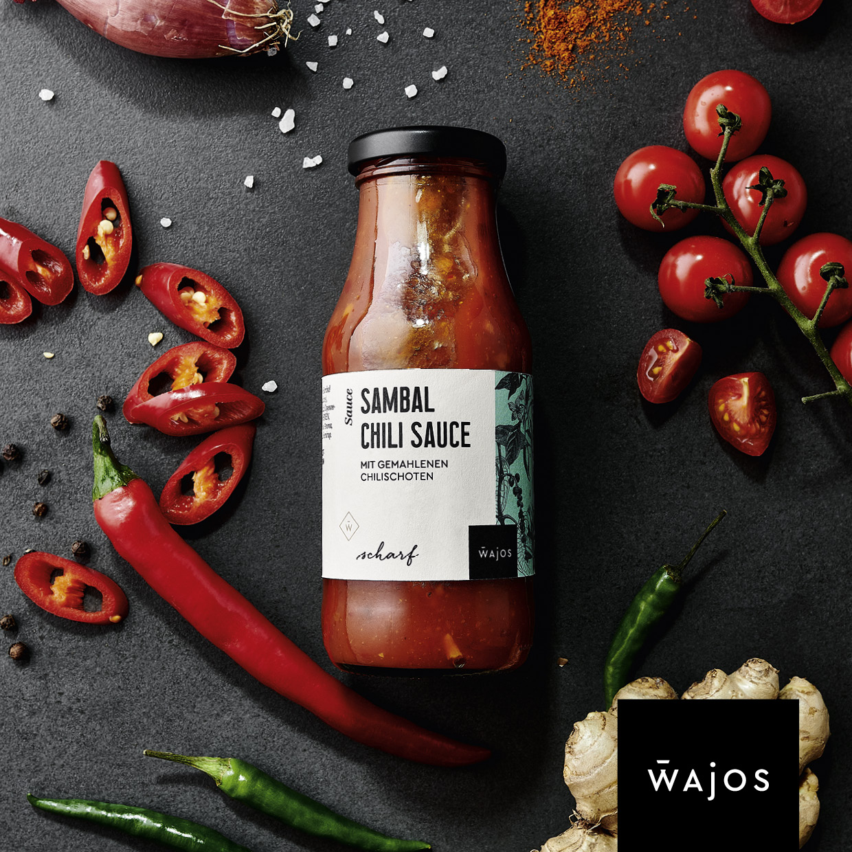 Sambal Chili Sauce mit gemahlenen Chilischoten