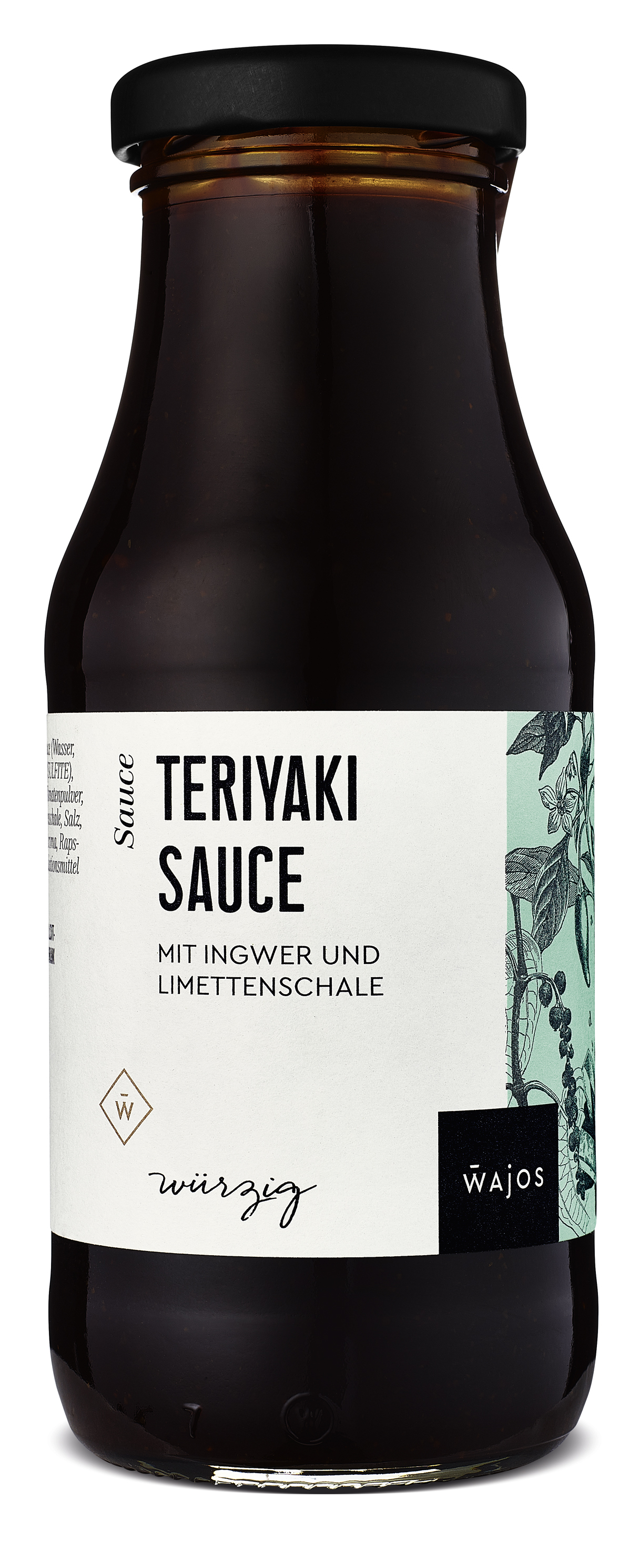 Teriyaki Sauce mit Ingwer und Limettenschalen
